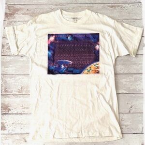 Star Trek L/G Men’s Large White Shirt Short Sleeve 100% Cotton Romulan Encounter